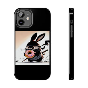 Ninja Bunny w/Donut Phone Cases